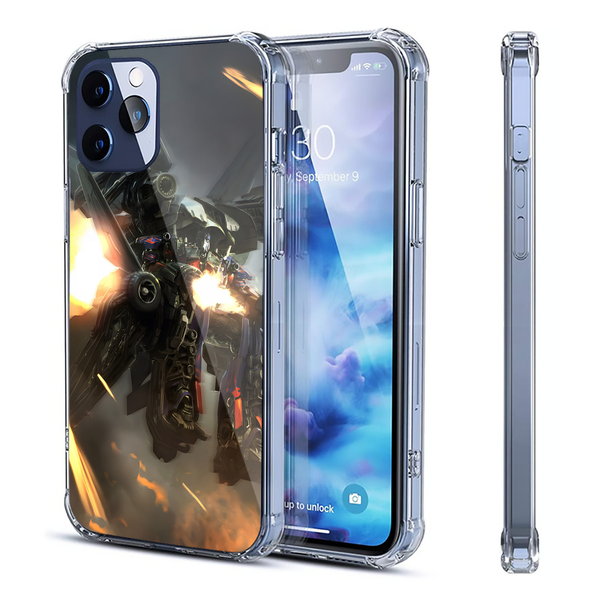 （画像用） Transformers トランスフォーマー 【iPhone 12シリーズ対応】透明スマホケース（クリアソフトケース）